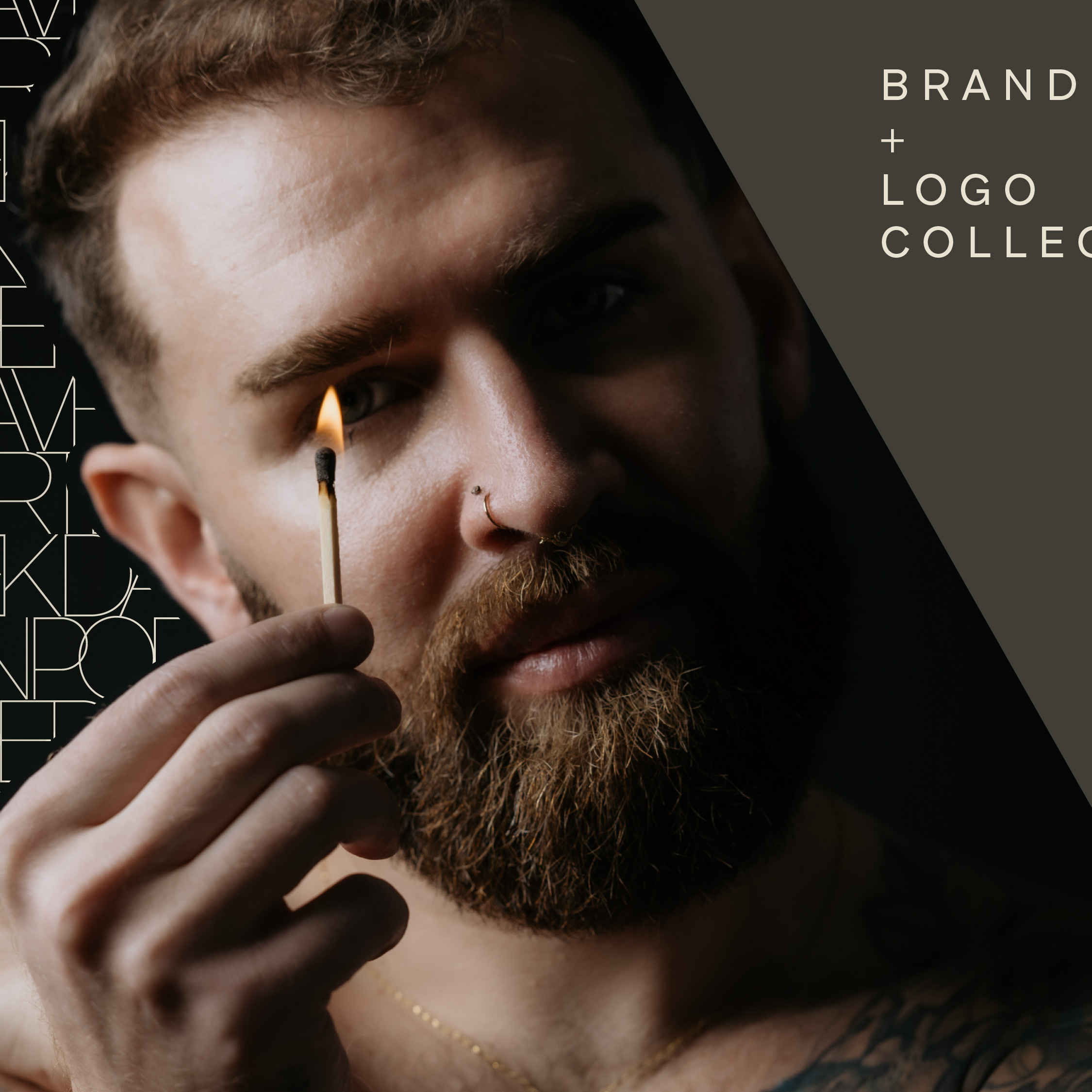Redavfined Aesthetics brand carousel image with moody portrait
