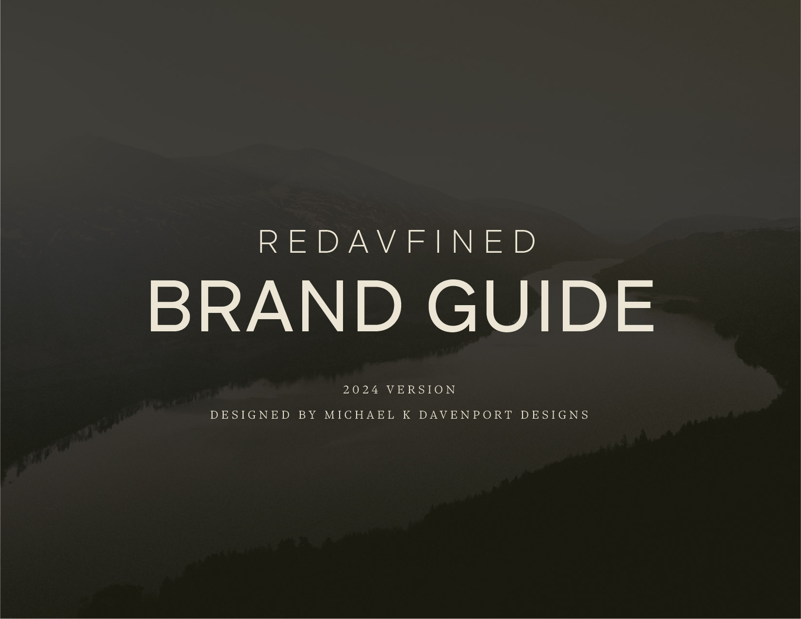 Redavfined Aesthetics brand guide cover