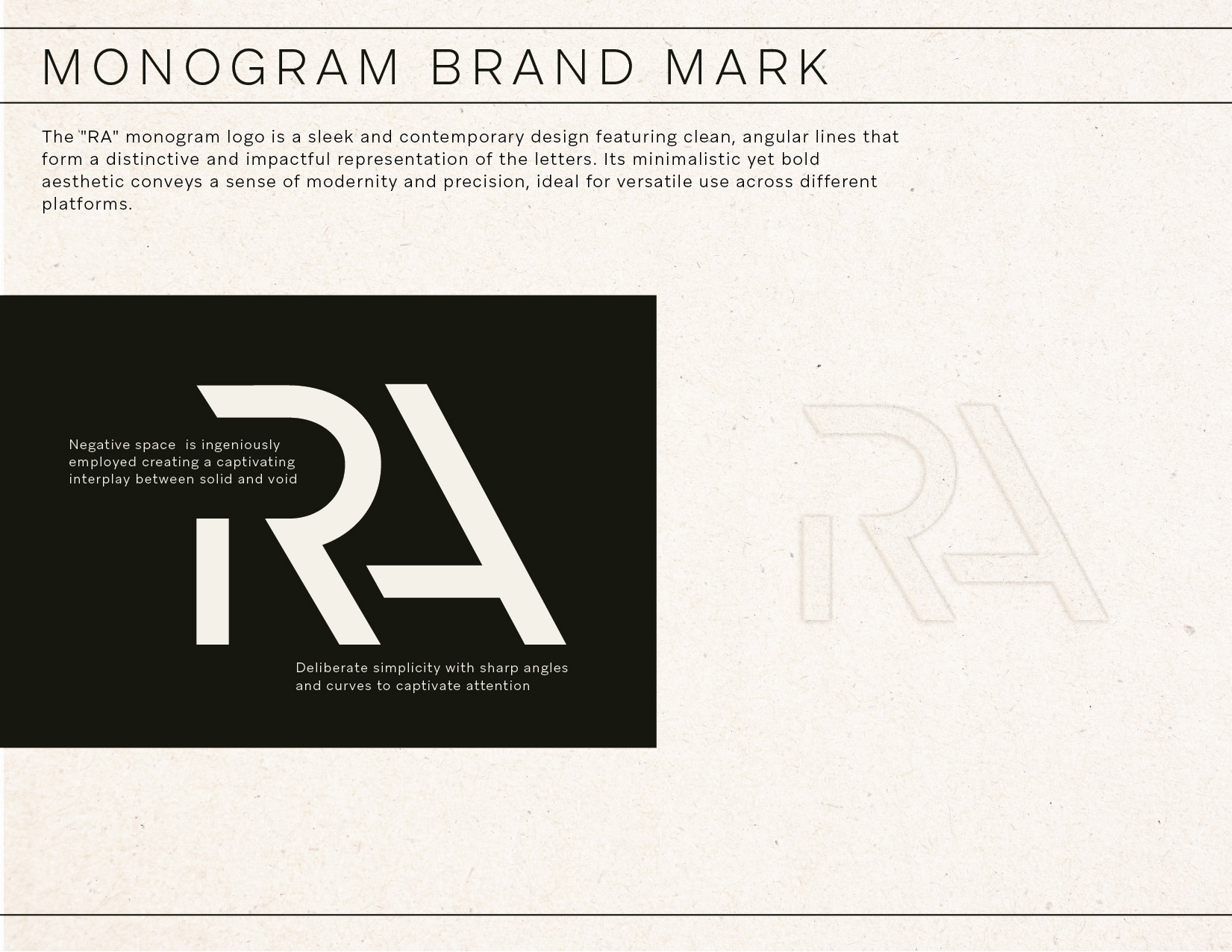 Redavfined monogram brand mark page