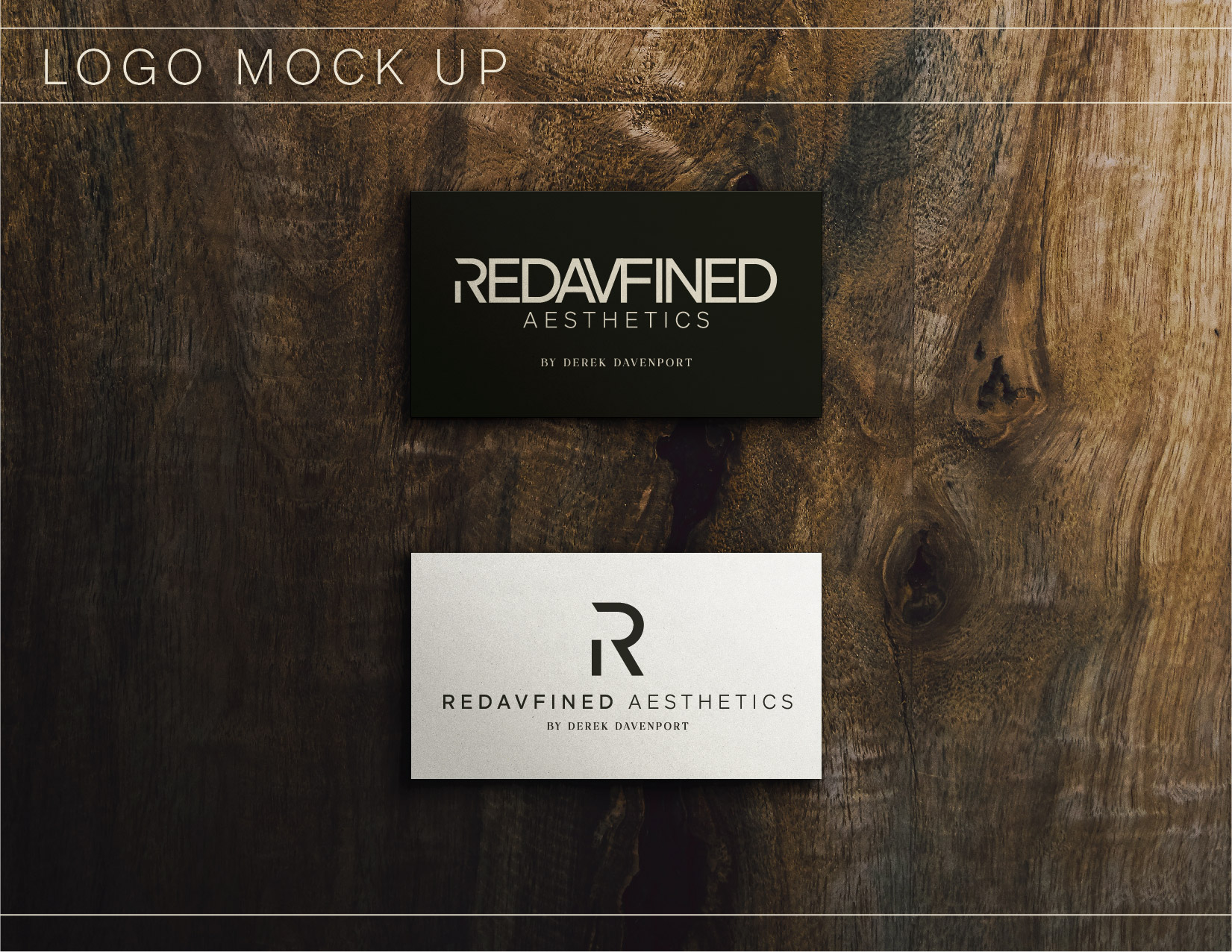 Redavfined logo mockup page