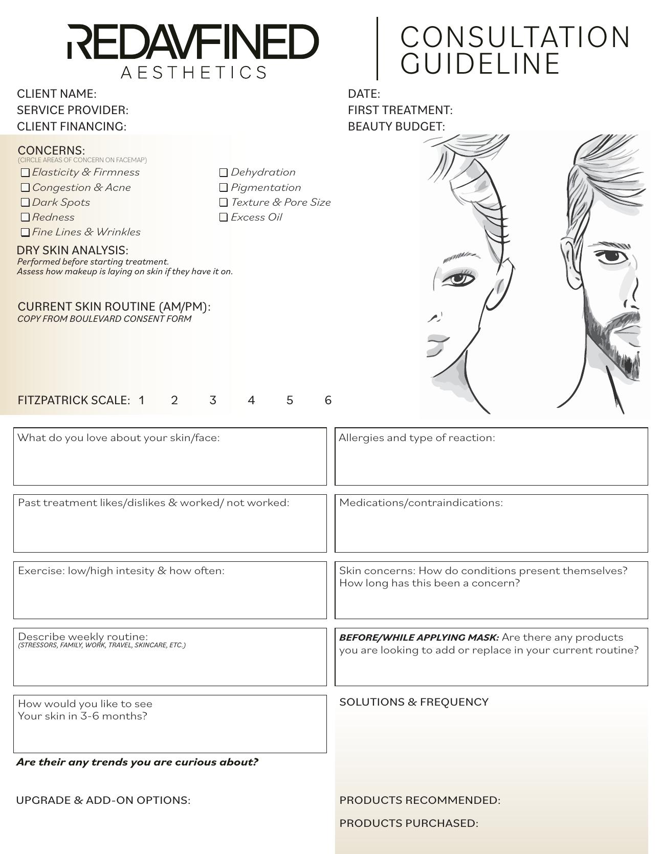 Redavfined consultation guideline form