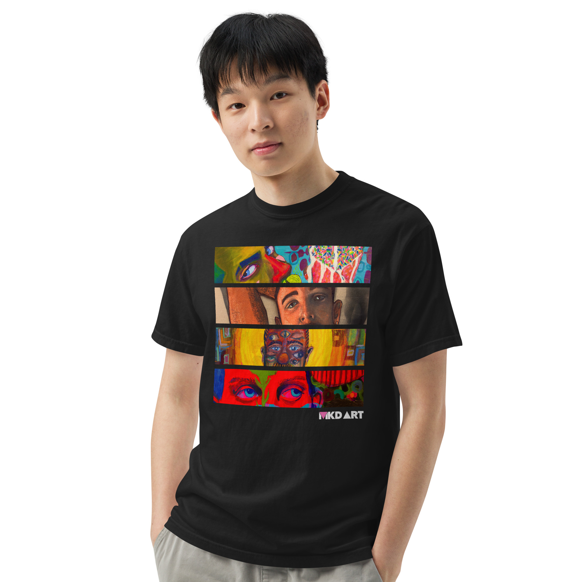 Eyes Art T Shirt - MKD ART - Comfort Colors Shirt - Image 2